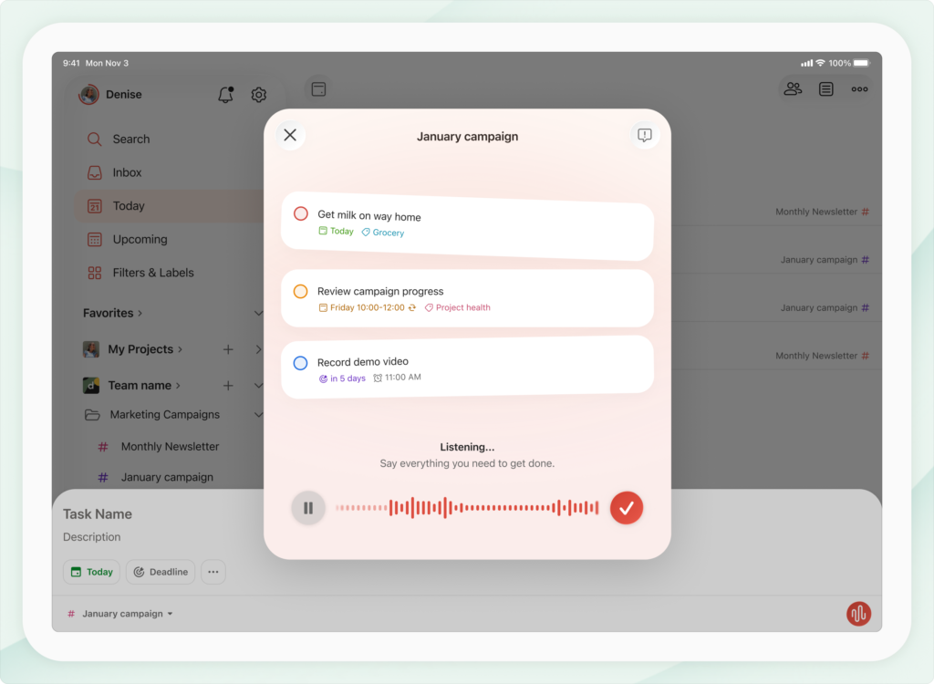 App Todoist agora permite adicionar tarefas por voz com inteligência artificial avançada 2 news 9248 1769081149