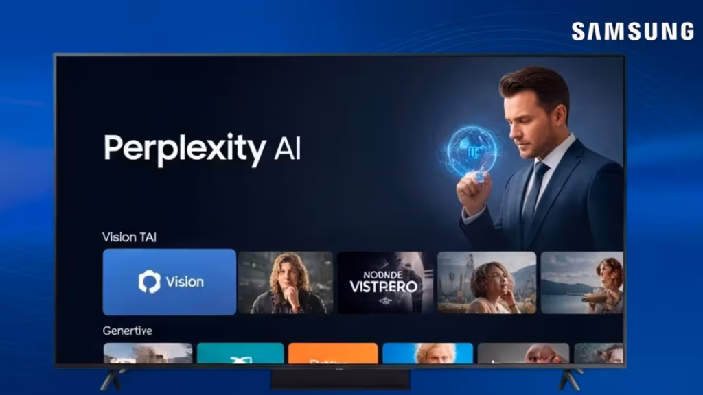 Samsung integra Perplexity em TVs Vision AI e transforma a experiência de entretenimento em um hub inteligente 2 Samsung integra Perplexity às TVs Vision AI e transforma a TV em hub inteligente